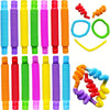Sensuality Emporium - 10pcs, Pop Tube Sensory Color Stretch Plastic Tube, Corrugated Diy Stretch Tube, Venting Decompression Toys, Summer Decor, Summer Supplies, Party Decor, Party Supplies