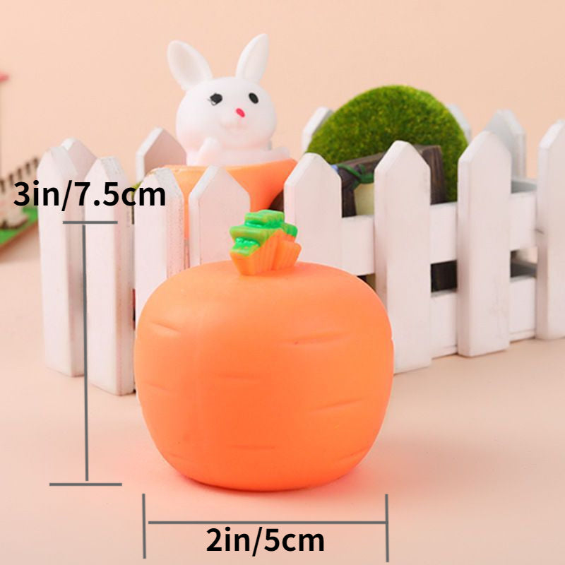 Rainbow Store - 1pc Easter Egg Squeeze Carrot Rabbit Egg Squeeze Squeeze Cup Pocket Small Animal Pinch Pinch Novelty Decompression Toy Children's Day Gift