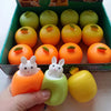Rainbow Store - 1pc Easter Egg Squeeze Carrot Rabbit Egg Squeeze Squeeze Cup Pocket Small Animal Pinch Pinch Novelty Decompression Toy Children's Day Gift