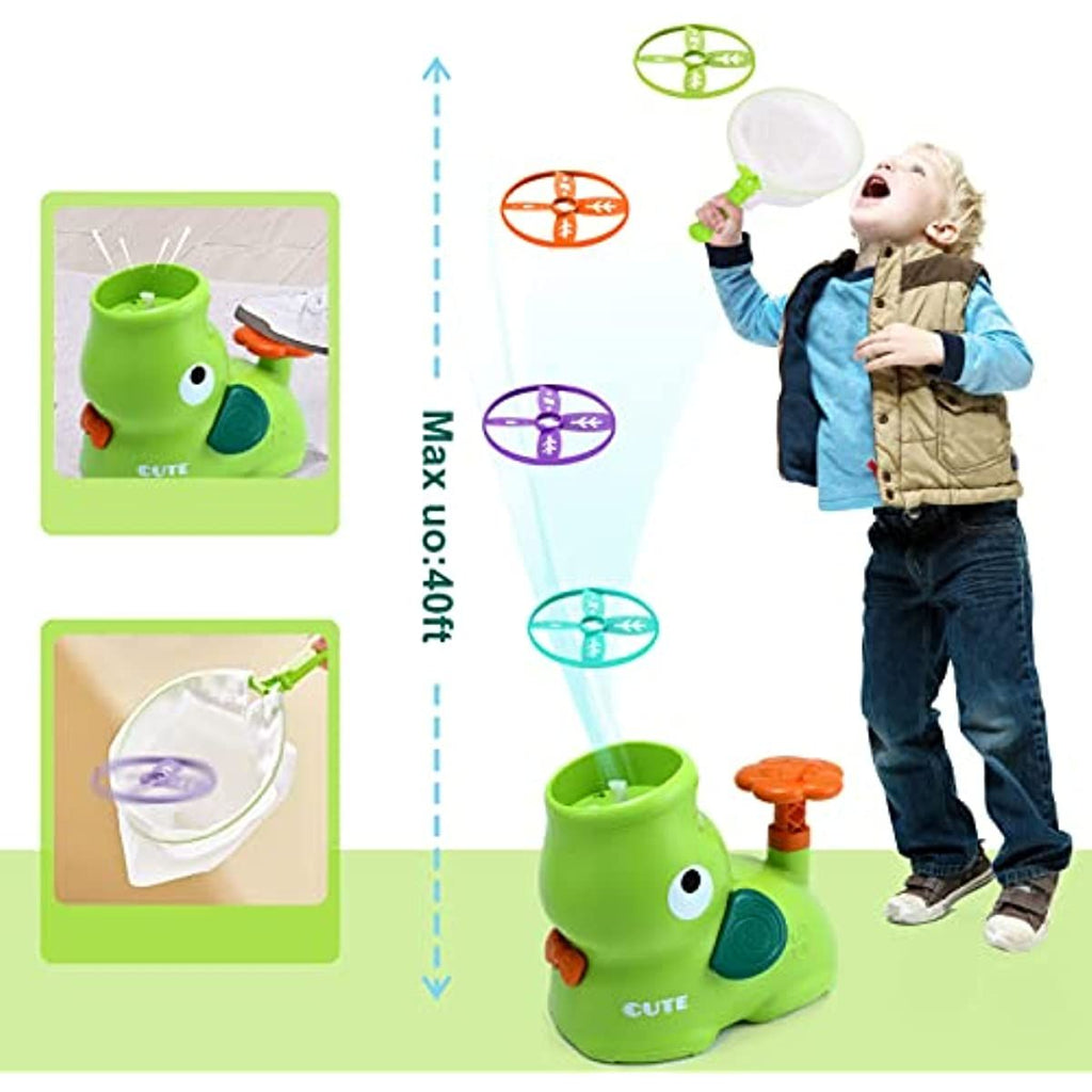 Nice Store - Outdoor Toys for Kids Ages 4-8: Elephant Butterfly Catching Game - Toddler Chasing Toy 3 4 5 6 7 Year Old Boys Girl Flying Spinner Toy Disc Rocket Launcher Kid Age 8-12 Gifts Fun Family Outside Games