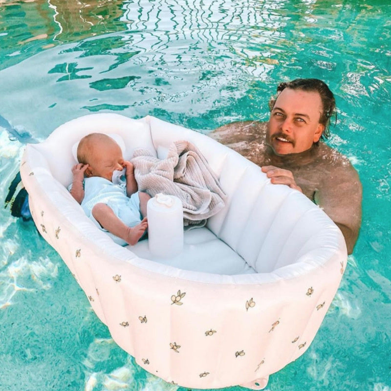 Nice Store - Inflatable bathtub; Inflatable Bath Baby Foldable Swimming Bath Bathroom Newborn Tub Portable Children's swimming pool