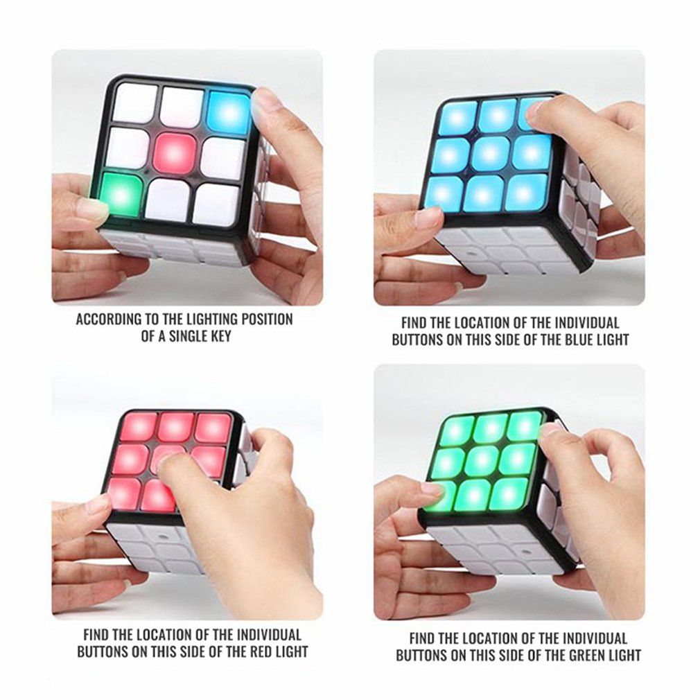 Sensuality Emporium - Smart Voice Cube 3X3 Magic Electronic Flashing Cube Kid Intelligence Develop Toys Magnetic Memory Brain Game Modes Fun Gift