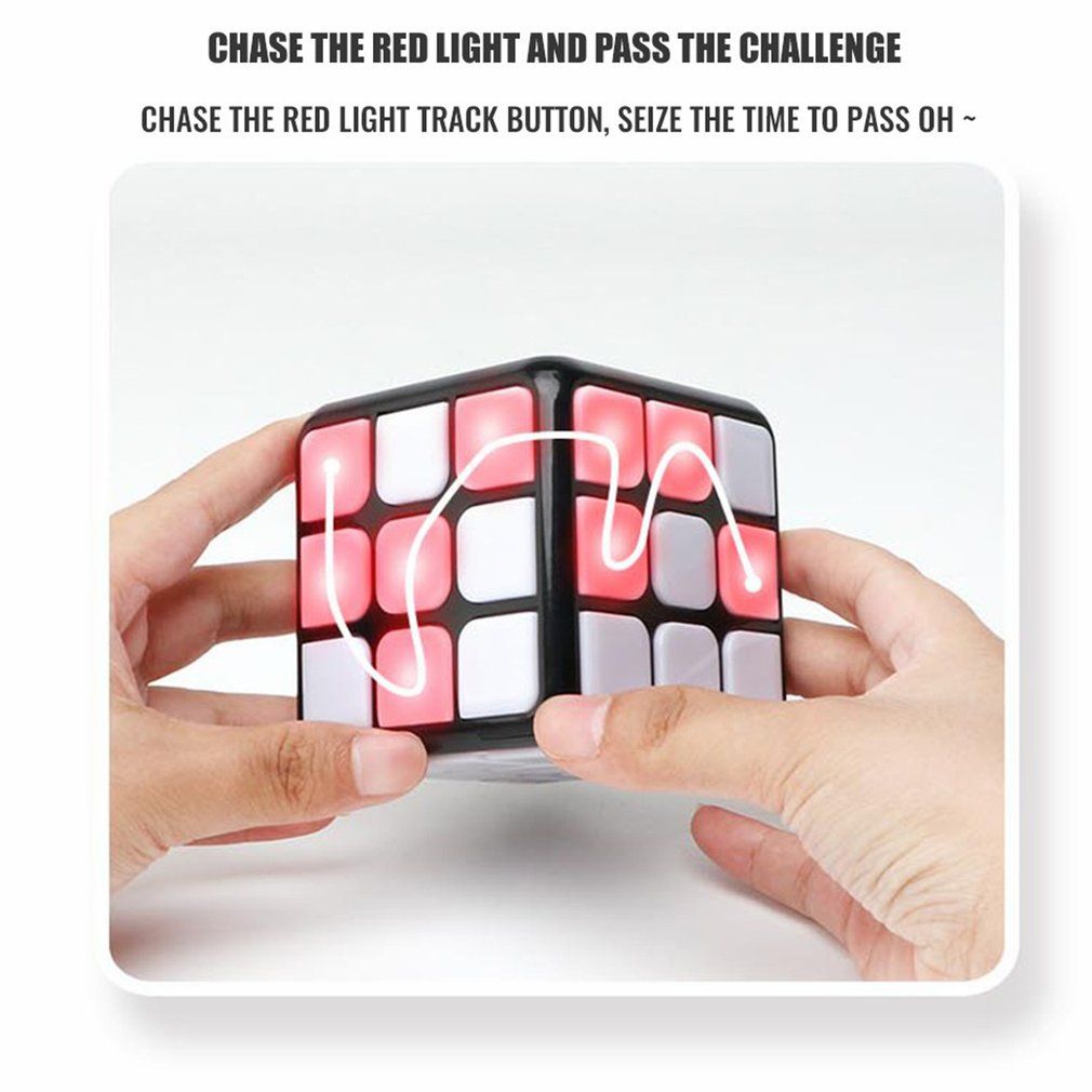 Sensuality Emporium - Smart Voice Cube 3X3 Magic Electronic Flashing Cube Kid Intelligence Develop Toys Magnetic Memory Brain Game Modes Fun Gift