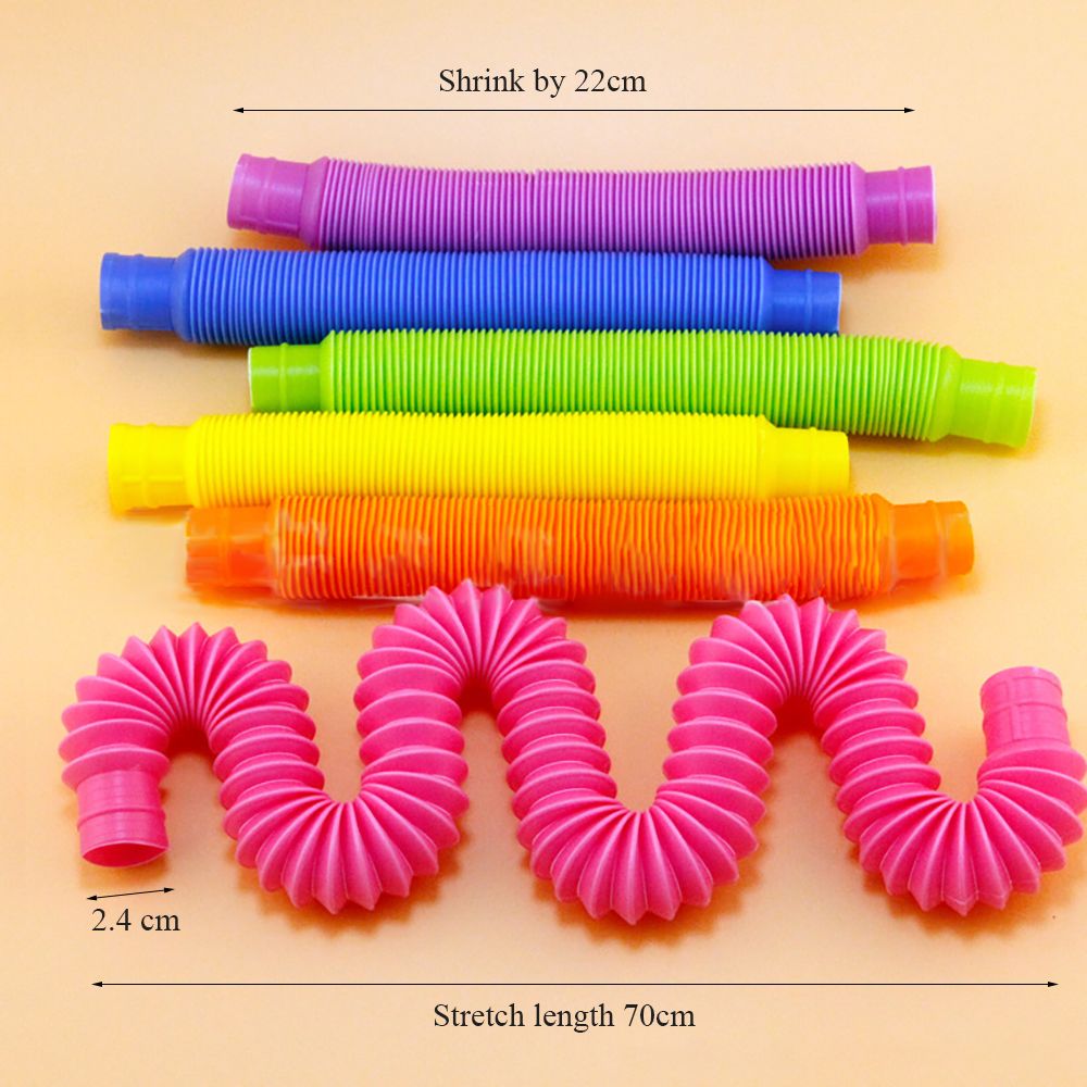 Sensuality Emporium - 1pc Fidget Toys Creative Magical Toy Colorful Circle Funny Toys Folding Plastic Pop Tube Coil Children'S Development Educational