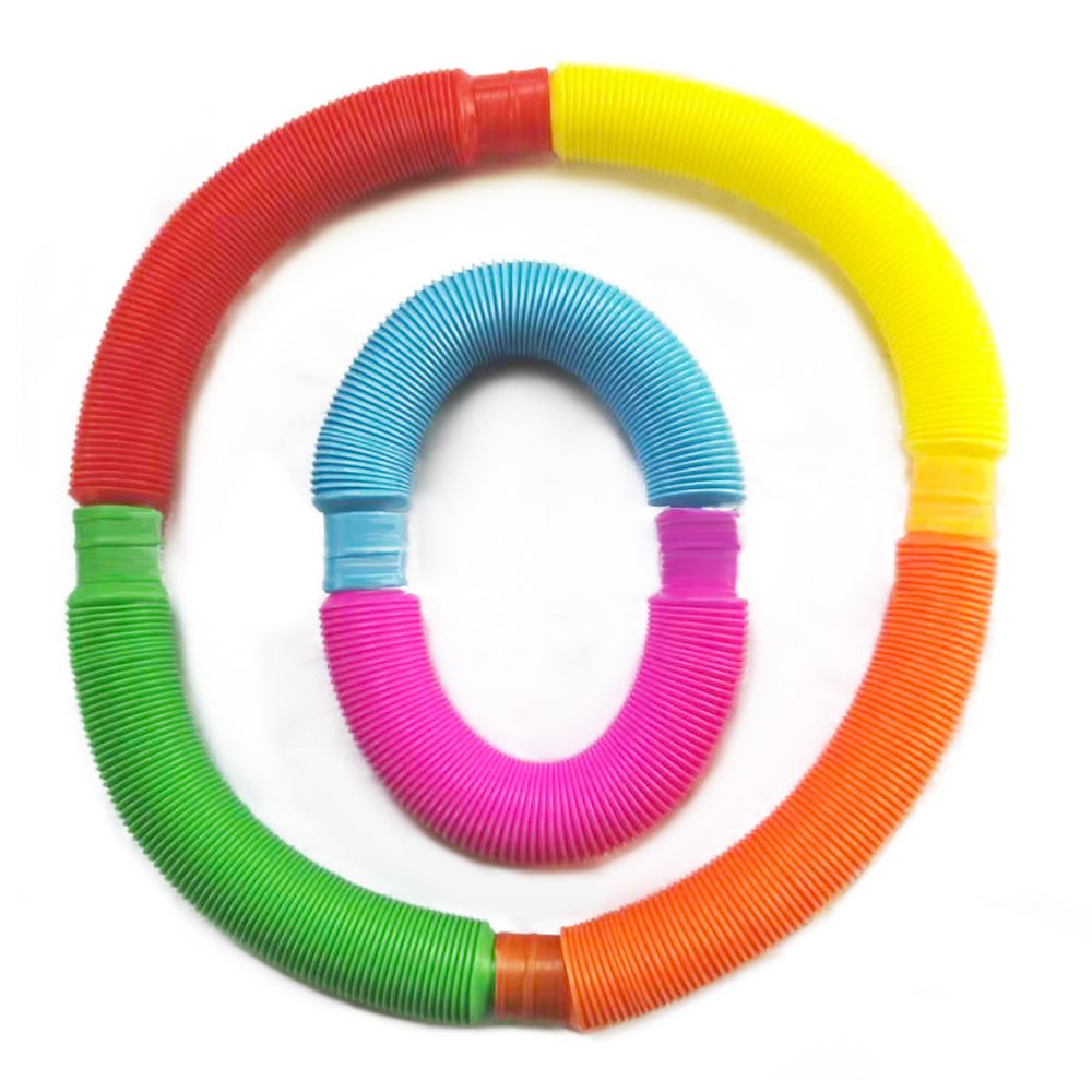 Sensuality Emporium - 1pc Fidget Toys Creative Magical Toy Colorful Circle Funny Toys Folding Plastic Pop Tube Coil Children'S Development Educational