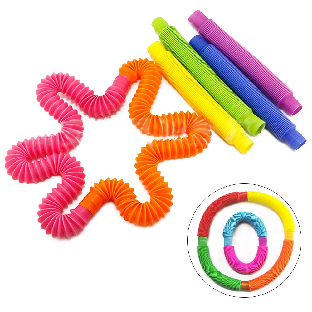 Sensuality Emporium - 1pc Fidget Toys Creative Magical Toy Colorful Circle Funny Toys Folding Plastic Pop Tube Coil Children'S Development Educational