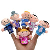Department Store - 6PCS Puppets soft family finger glove hand educational bed story learning Funny girls toys boys feisty pets finger dolls kids