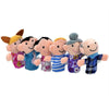 Department Store - 6PCS Puppets soft family finger glove hand educational bed story learning Funny girls toys boys feisty pets finger dolls kids