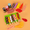 Sensuality Emporium - Baby Simulation BBQ Pretend Play Kitchen Kid Toy Cookware Cooking Food Barbecue Role Play DIY Educational Gifts for Children ZLL