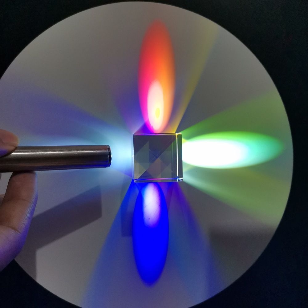Sensuality Emporium - 2pcs Creative Gifts Light Cube Prism Color Six-sided Rainbow Photo Photography 15*15*15mm