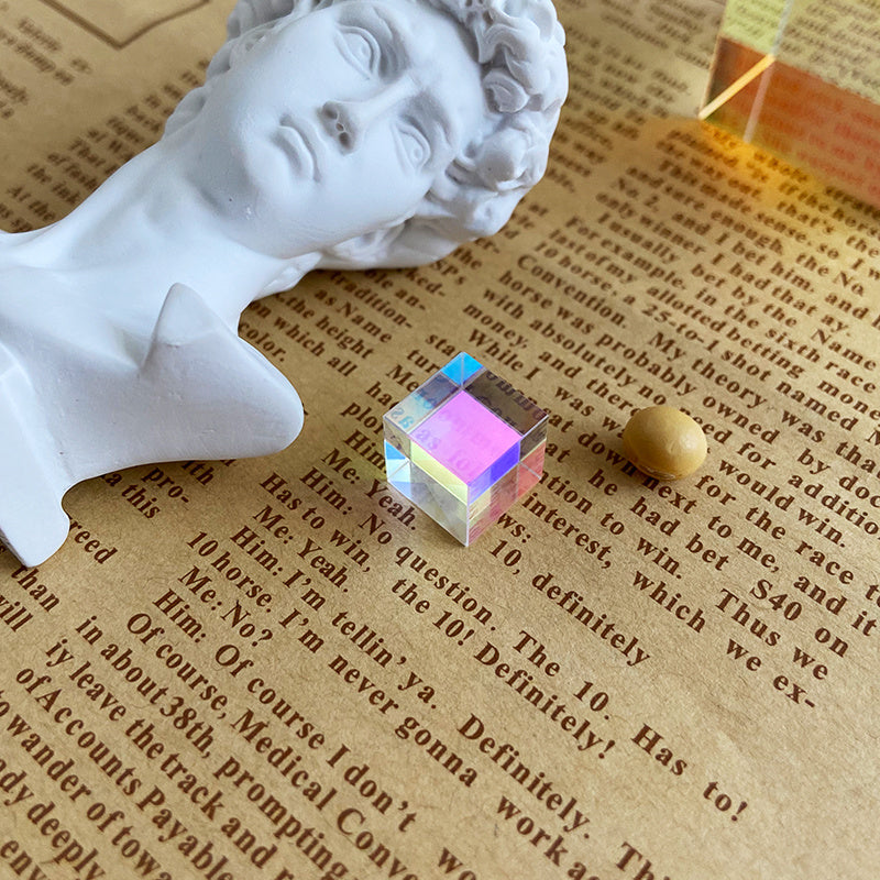 Sensuality Emporium - 2pcs Creative Gifts Light Cube Prism Color Six-sided Rainbow Photo Photography 15*15*15mm