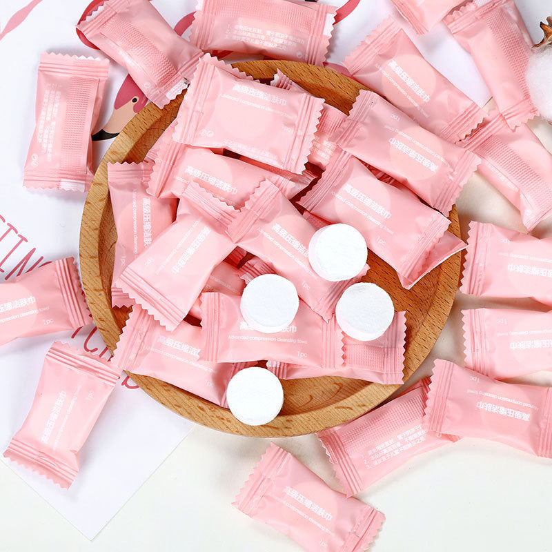 Department Store - 30pcs Compressed Travel Cotton Towel Magic Towel Portable Face Towel Soft Napkin Perfect Candy Tissue Water Wet Cleaning Wipe