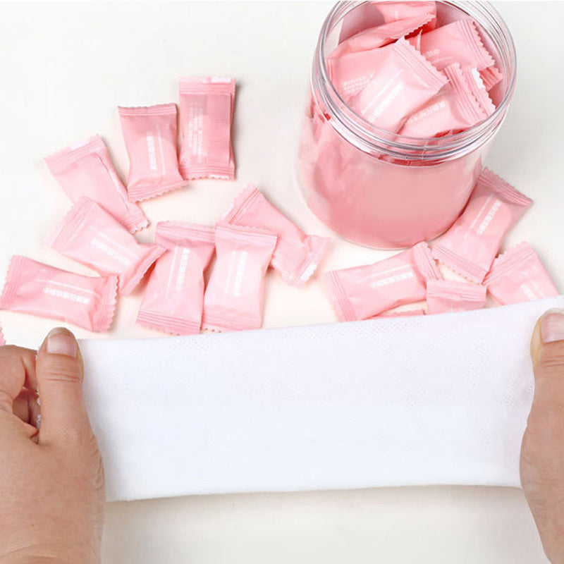 Department Store - 30pcs Compressed Travel Cotton Towel Magic Towel Portable Face Towel Soft Napkin Perfect Candy Tissue Water Wet Cleaning Wipe
