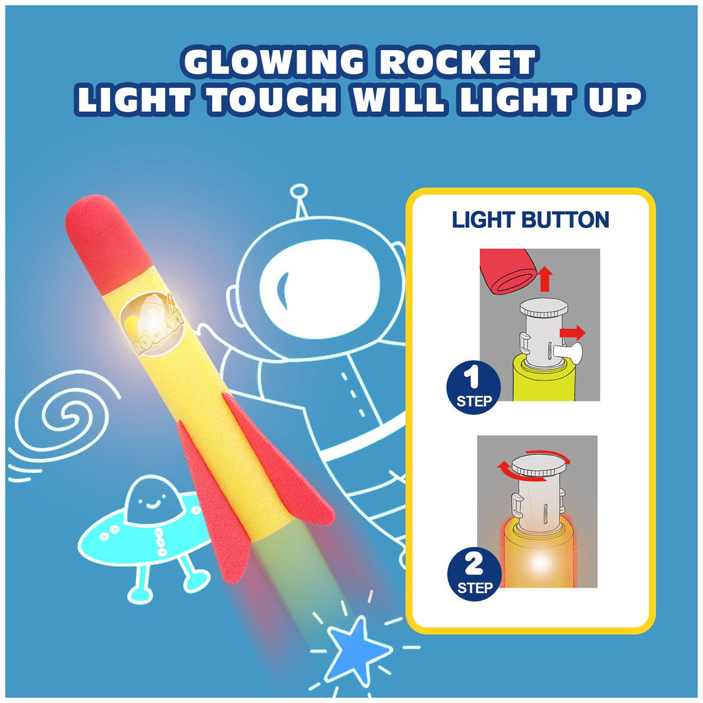 Department Store - Rocket Launcher toy for Kids; Outdoor Summer Toys with Launcher Aerial Rocket Ideal for Boys and Girls ages 3 4 5 6 7 8 Years