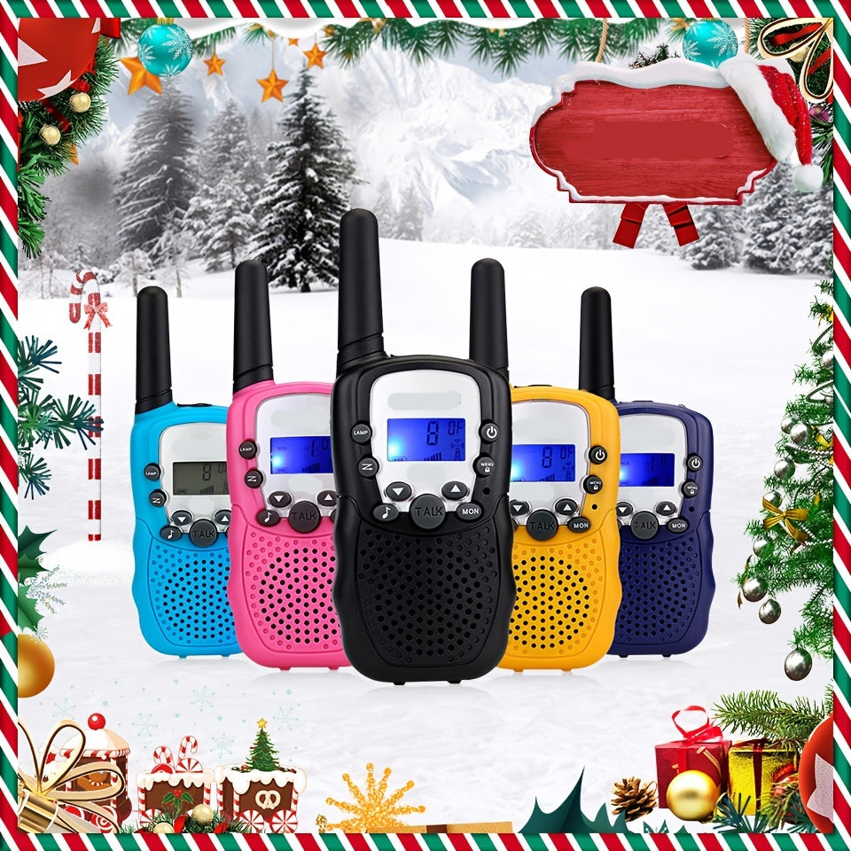 YYDS - 2pc Multifunctional Portable Kids Walkie Talkie With LED Backlight For Outdoor Camping Hiking