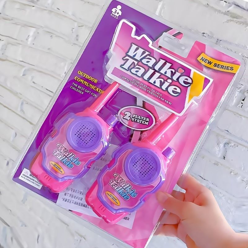 YYDS - Children's Carry On Listening Walkie-talkie Toys; Christmas Gifts; Parent-child Walkie-talkie; Girl Pretend Play House Toy; Pink; Cute