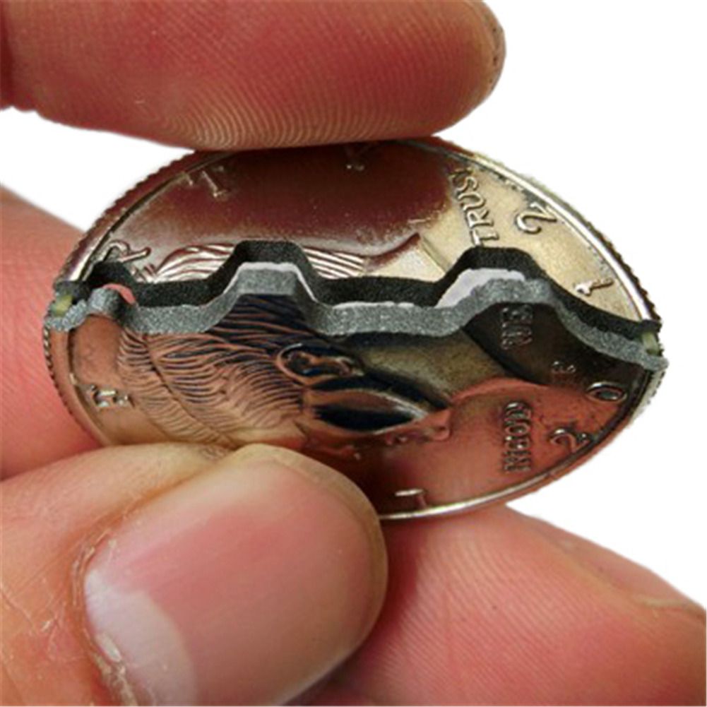 Sensuality Emporium - Magic Coins &amp; Paper Money Bite Restored Illusion Coin For Magic Show Bitten Coin Half Dollar Magician Coin Dropshipping