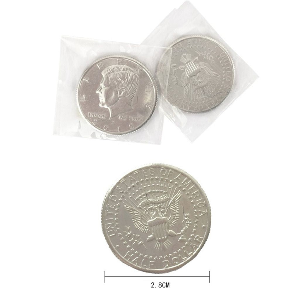 Sensuality Emporium - Magic Coins &amp; Paper Money Bite Restored Illusion Coin For Magic Show Bitten Coin Half Dollar Magician Coin Dropshipping