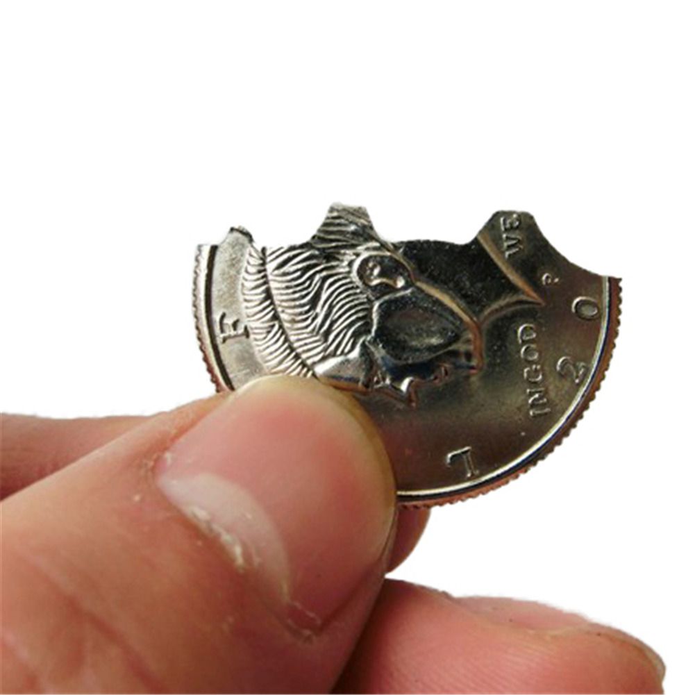 Sensuality Emporium - Magic Coins &amp; Paper Money Bite Restored Illusion Coin For Magic Show Bitten Coin Half Dollar Magician Coin Dropshipping