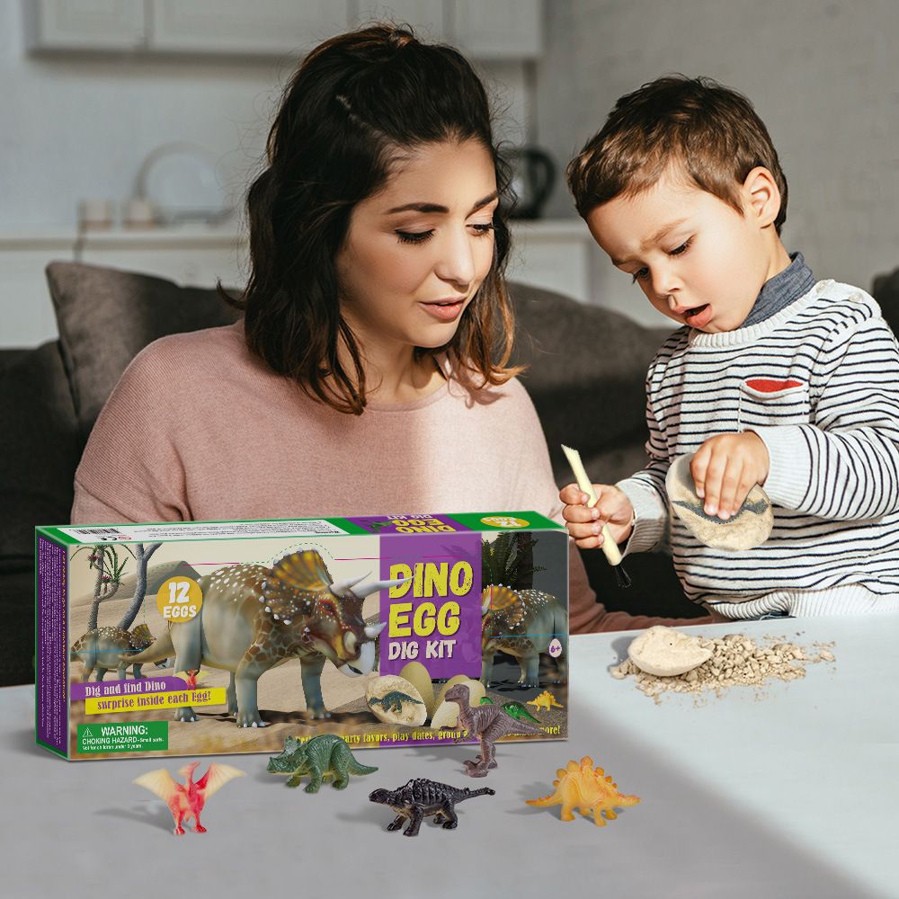 oh my god - 12 PCS Dinosaur Eggs - Dino Egg Dig Kit Dinosaur Toys for Kids; Easter Eggs Excavation Dinosaur Toys for Kids 3-5 5-7; Archaeology Science Kit Party Gifts for Boys & Girls