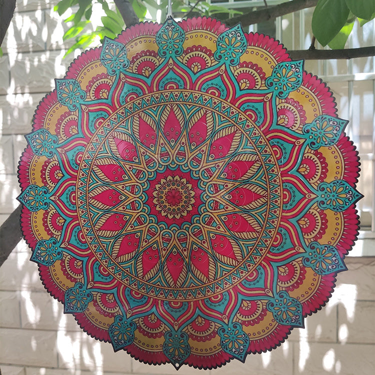 Sensuality Emporium - Creative 3D Kinetic Stainless Steel Wind Spinner Outdoor Garden Hanging Decoration Mandala Butterfly Design Wind Chime Spinner