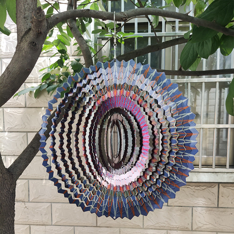 Sensuality Emporium - Creative 3D Kinetic Stainless Steel Wind Spinner Outdoor Garden Hanging Decoration Mandala Butterfly Design Wind Chime Spinner