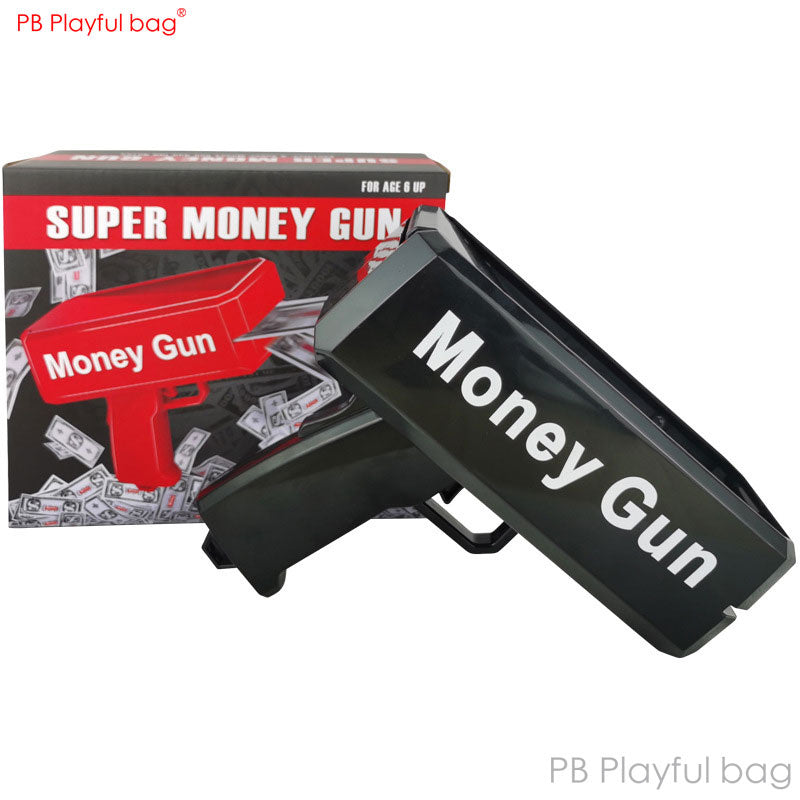 Sensuality Emporium - Electric Money Gun Ver.1 with 100pcs Props Money Cash Banknote Spray gun Adult Party Wedding Supplies Children toys AC98