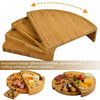 Sensuality Emporium - Bamboo Cheese Board with Cheese Knife Set 37 Cm Cheese Plate Rotating Serving Plate for Cheese and Appetite Gifts Cheese Tool