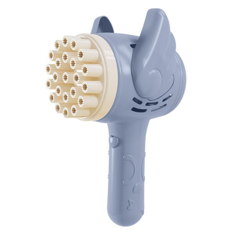 Sensuality Emporium - Bubble Hammer Gun Children Gift Toys Small Fan Soap Bubbles Gun Kids Toys 23 Hole Bubbles Machine Angel Bubble Gun Removable