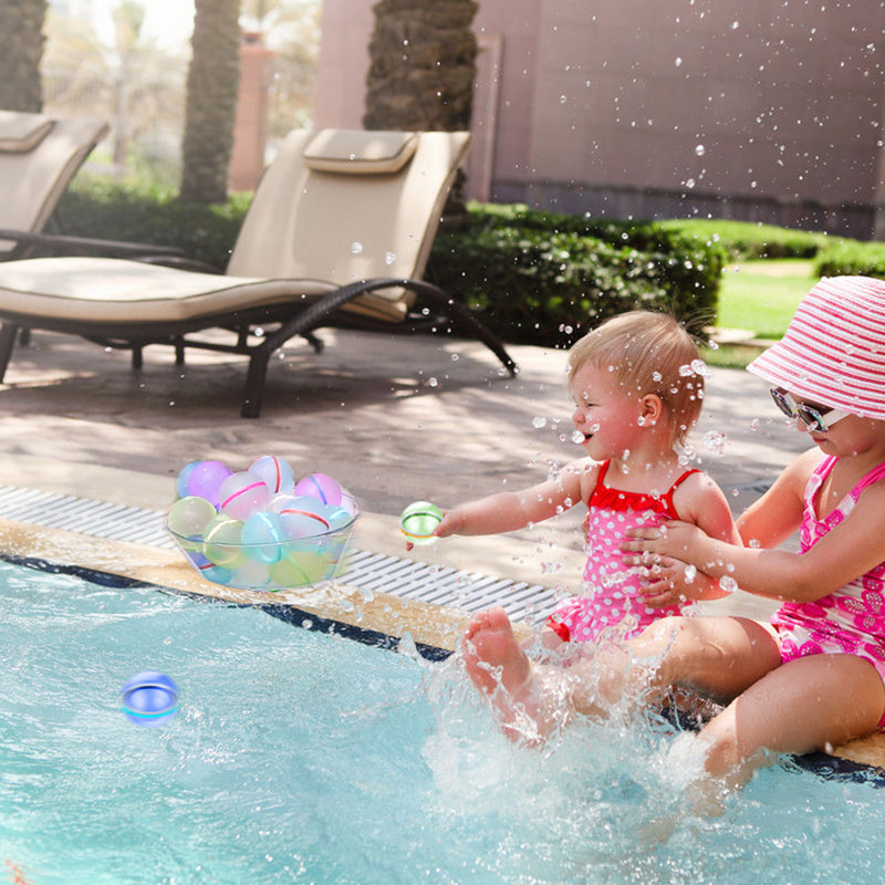 Sensuality Emporium - Magnetic Reusable Water Balloons Refillable Water Balloon Quick Fill Self Sealing Water Bomb Splash Balls for Kids Swimming Pool