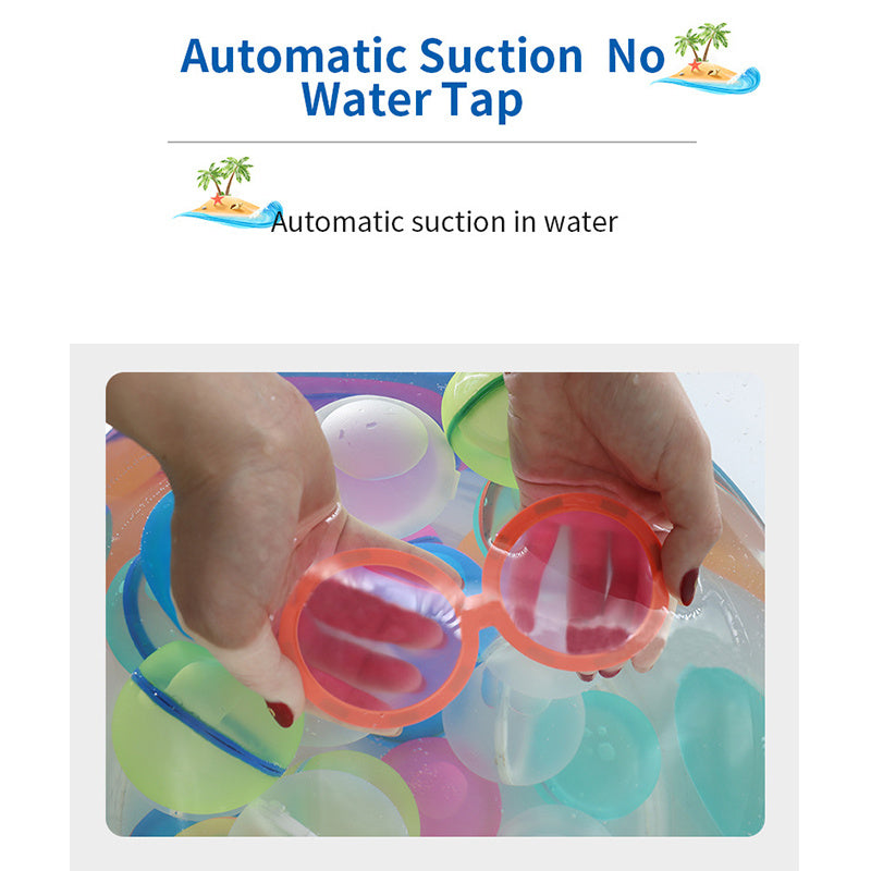 Sensuality Emporium - Magnetic Reusable Water Balloons Refillable Water Balloon Quick Fill Self Sealing Water Bomb Splash Balls for Kids Swimming Pool