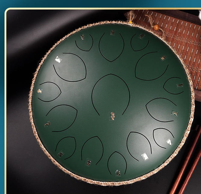 YYDS - 14-inch 15-tone Kongling Drum Guofeng Lotus Drum Steel Tongue Drum Percussion Instrument