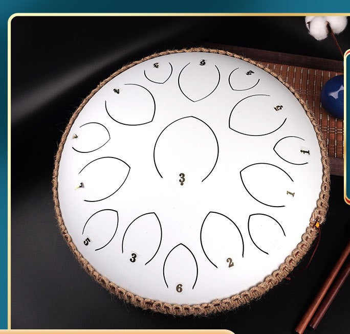 YYDS - 14-inch 15-tone Kongling Drum Guofeng Lotus Drum Steel Tongue Drum Percussion Instrument