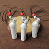 PANDA SUPERSTORE - 5 Packs Ceramic Whistles Necklace Rabbit Shape Handmade Crafts; Random color