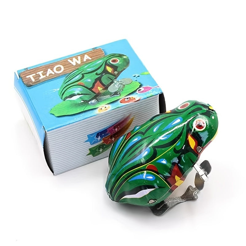 Department Store - Wind Up Frog Toy; Jumping Frog Retro Toy; Green Metal Jumping Frog; Interesting Toys For Kids Gift