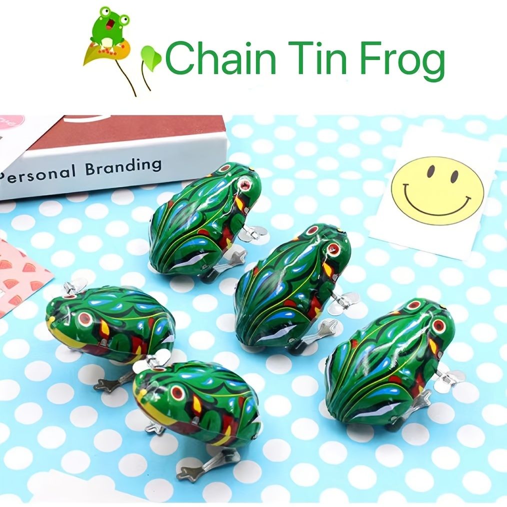 Department Store - Wind Up Frog Toy; Jumping Frog Retro Toy; Green Metal Jumping Frog; Interesting Toys For Kids Gift
