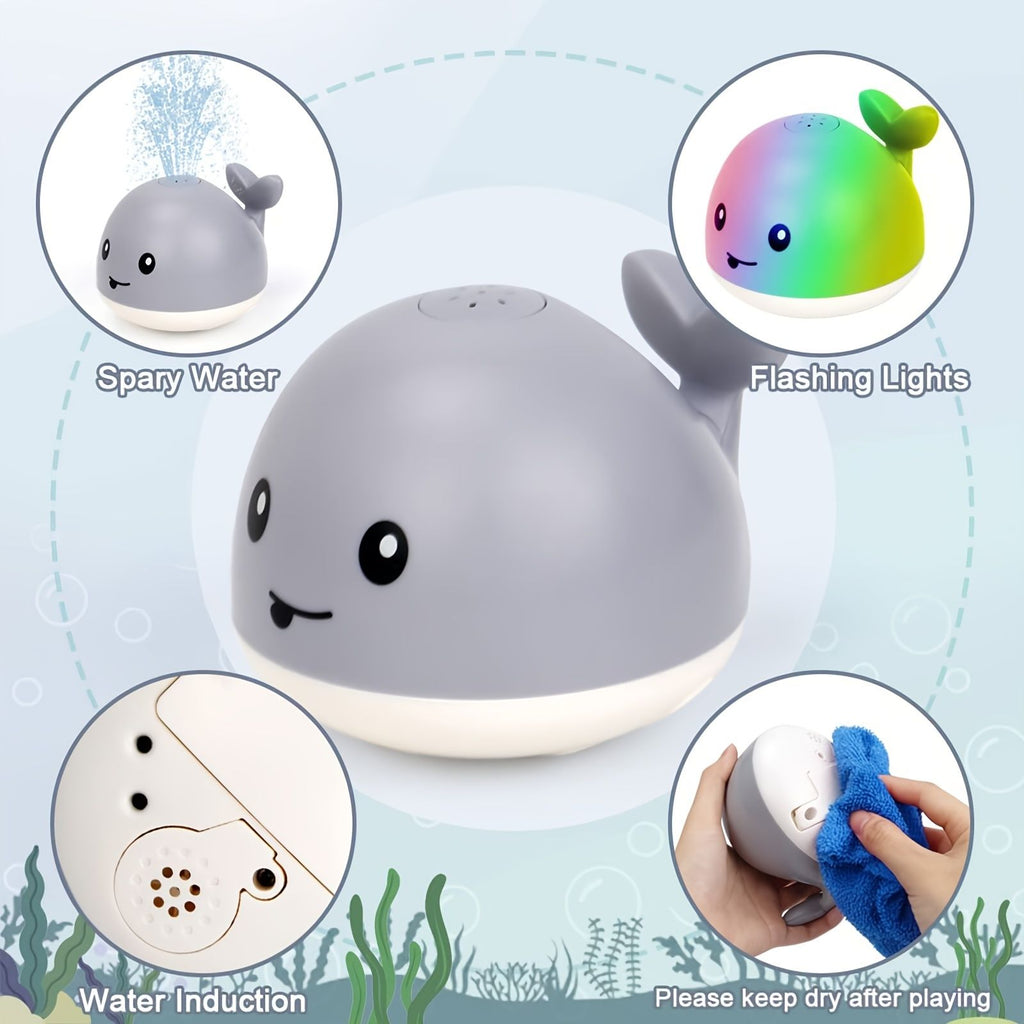 Department Store - Whale Bath Toy; Light Up Baby Bathtub Toys With Automatic Spray Water And Colorful LED Light; Induction Sprinkler Bathroom Shower Pool Bath Tub Toys For Toddlers Boys Girls