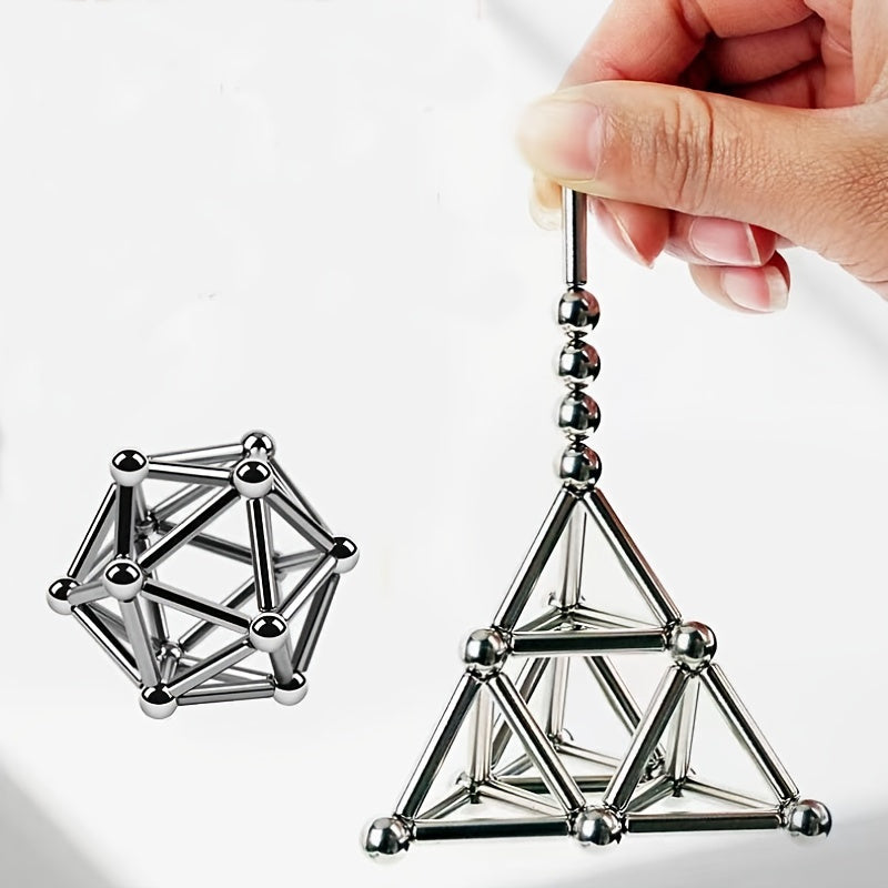Department Store - 36pcs Magnetic Sticks + 27pcs Bucky Balls Combination Set Building Blocks; Puzzle Decompression Magnet Science Toys