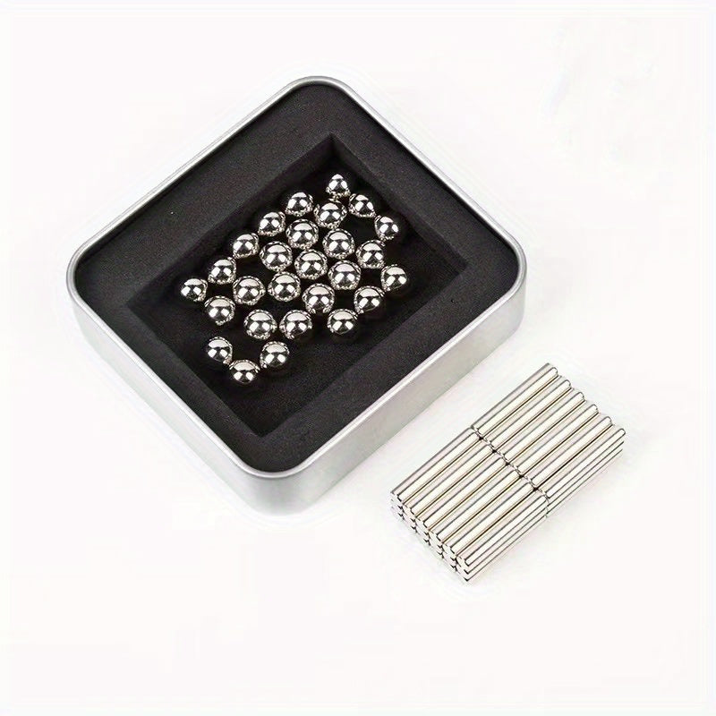 Department Store - 36pcs Magnetic Sticks + 27pcs Bucky Balls Combination Set Building Blocks; Puzzle Decompression Magnet Science Toys
