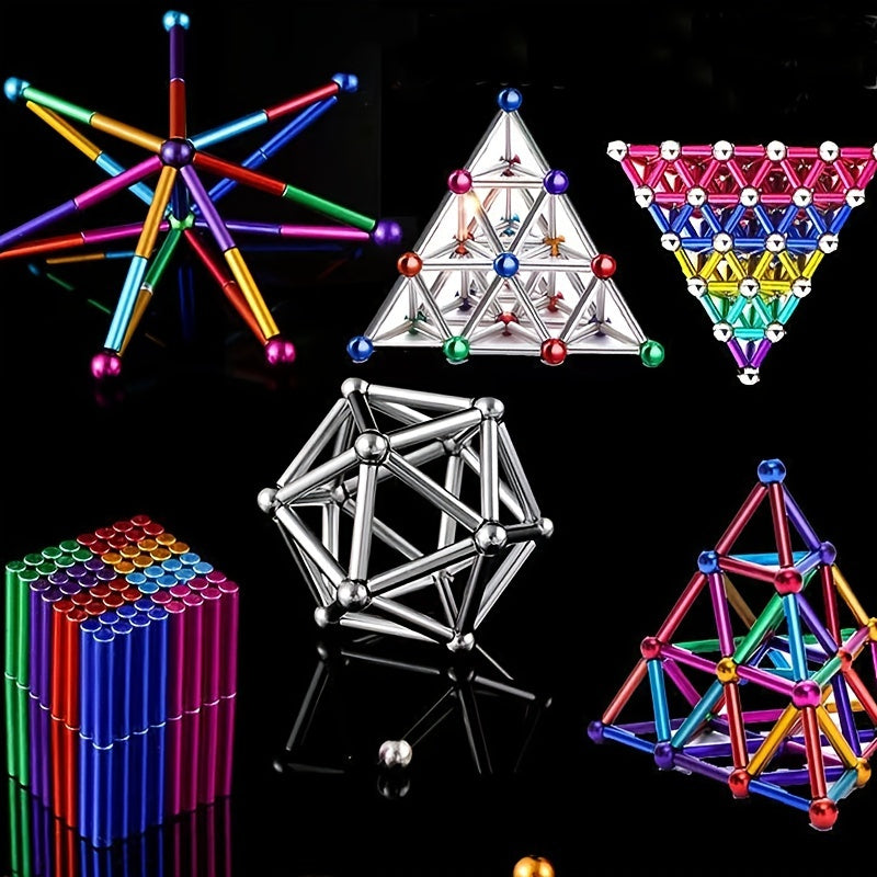Department Store - 36pcs Magnetic Sticks + 27pcs Bucky Balls Combination Set Building Blocks; Puzzle Decompression Magnet Science Toys