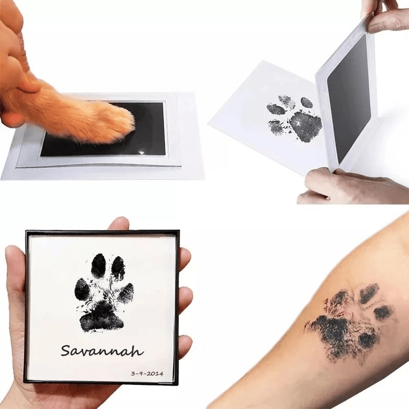 Department Store - Black Touchless Ink Pad For Foot Print; Safe Print Hand Stamping; Pet Supplies