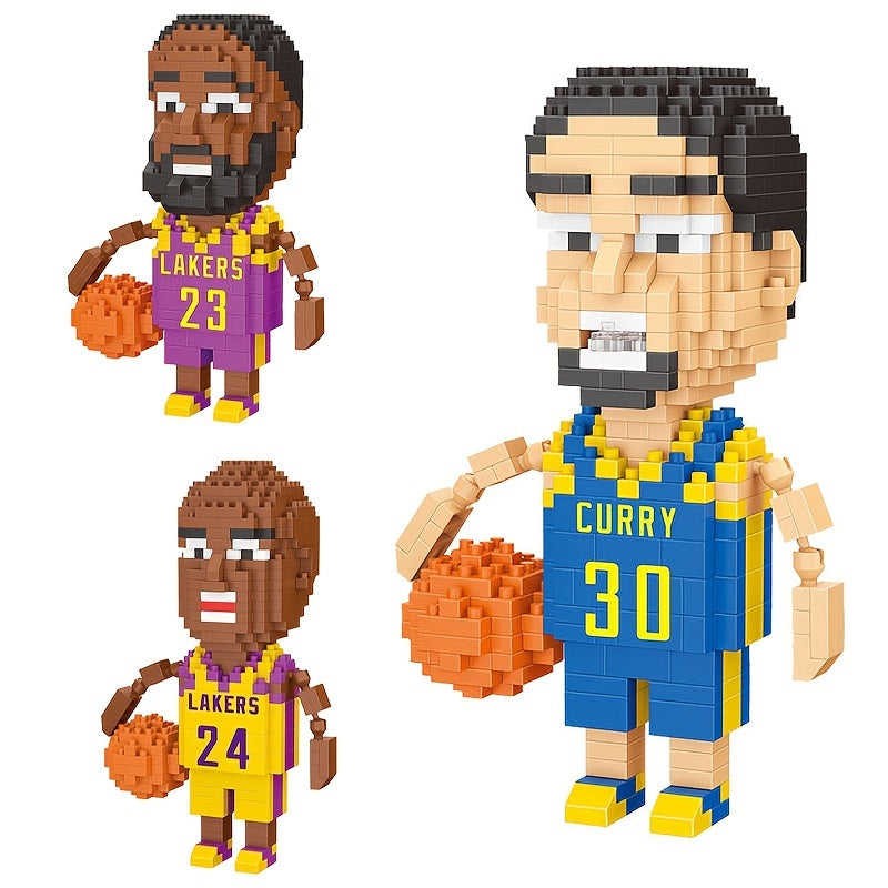 Nice Store - Mini Building Blocks Basketball Idol 3d Model Ornaments DIY Basketball Player Miniature Doll Building Block Toy Gift