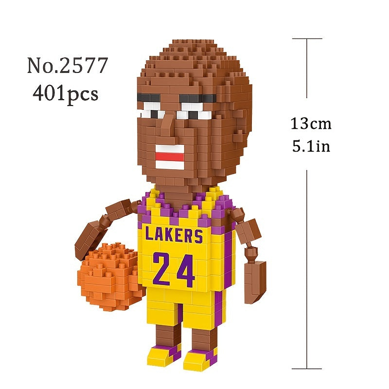 Nice Store - Mini Building Blocks Basketball Idol 3d Model Ornaments DIY Basketball Player Miniature Doll Building Block Toy Gift