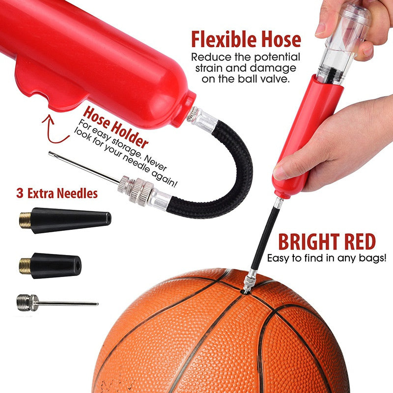 Nice Store - Portable Mini Ball Pump For Volleyball; Football; Basketball; Soccer; Yoga Ball; Hand Air Pump Faster Inflation Gadget