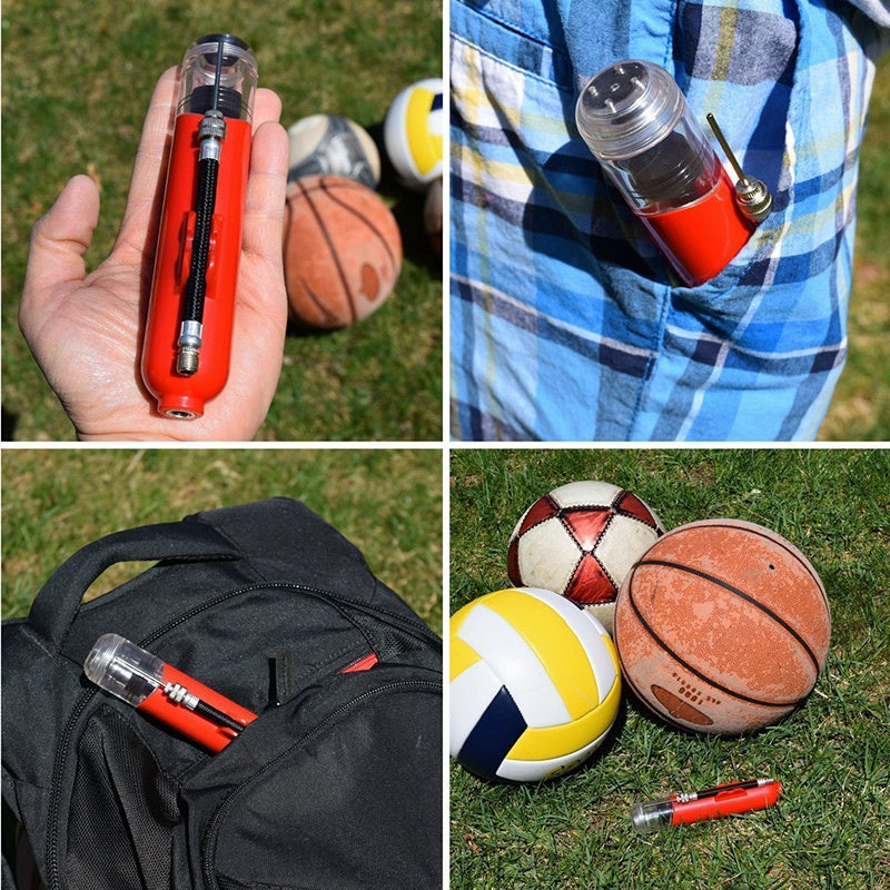 Nice Store - Portable Mini Ball Pump For Volleyball; Football; Basketball; Soccer; Yoga Ball; Hand Air Pump Faster Inflation Gadget
