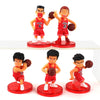 Nice Store - 5pcs/pack 2.3inch/6cm White/Red Manga Action Figure Toys; Basketball Anime Figures