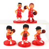 Nice Store - 5pcs/pack 2.3inch/6cm White/Red Manga Action Figure Toys; Basketball Anime Figures