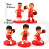 Nice Store - 5pcs/pack 2.3inch/6cm White/Red Manga Action Figure Toys; Basketball Anime Figures