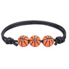 Nice Store - Sports Theme Charm Bracelets; Basketball Football Baseball Volleyball Bracelet Adjustable Inspirational Sports Beads Ball Bracelet With Charm For Teens Students Adults Outdoor Gift