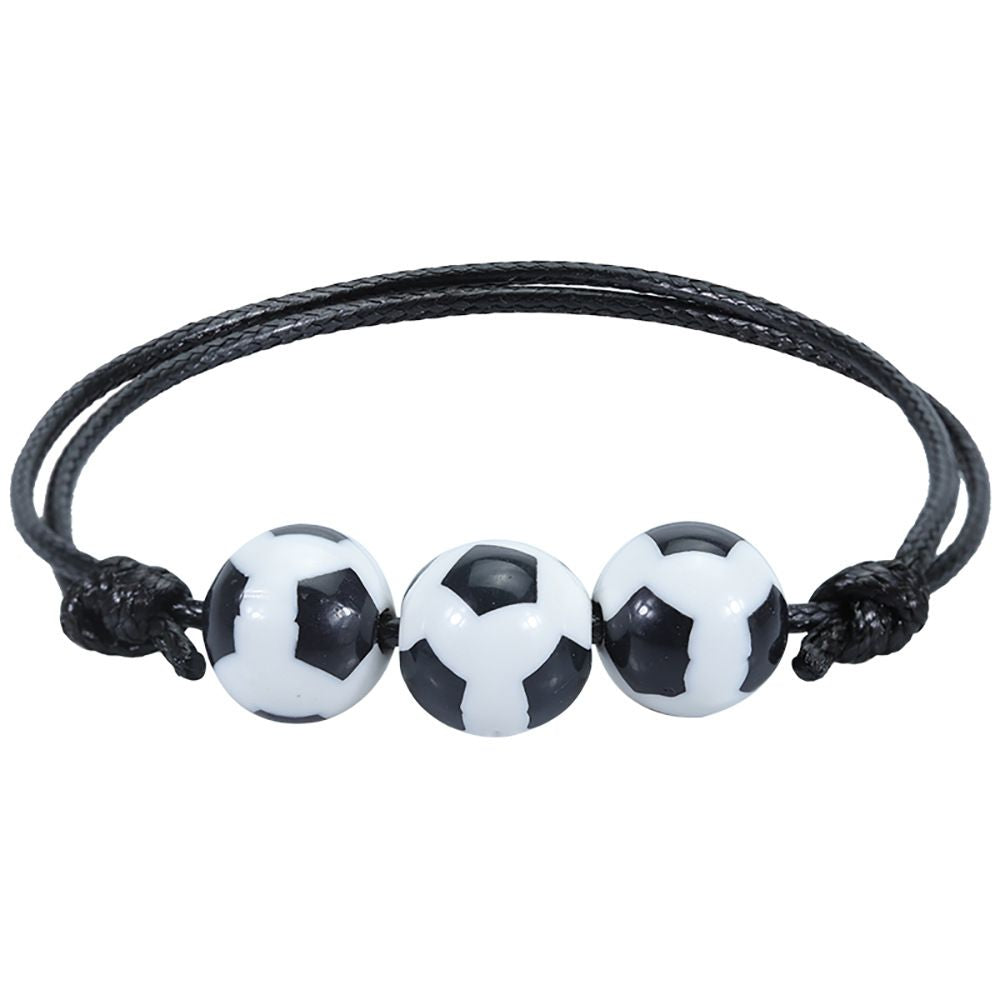 Nice Store - Sports Theme Charm Bracelets; Basketball Football Baseball Volleyball Bracelet Adjustable Inspirational Sports Beads Ball Bracelet With Charm For Teens Students Adults Outdoor Gift
